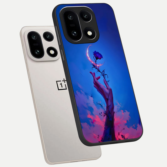 Mystic Hand phone case For Oneplus 15 showing premium glass back cover with detailed artwork