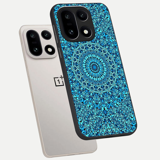 Ocean Bloom Mandala phone case For Oneplus 15 showing premium glass back cover with detailed artwork