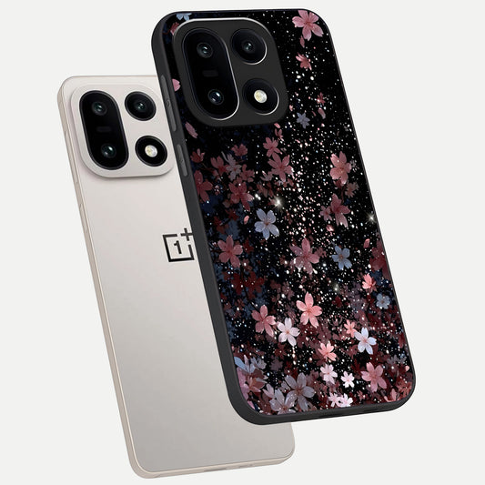Starlit Flower Dreams phone case For Oneplus 15 showing premium glass back cover with detailed artwork