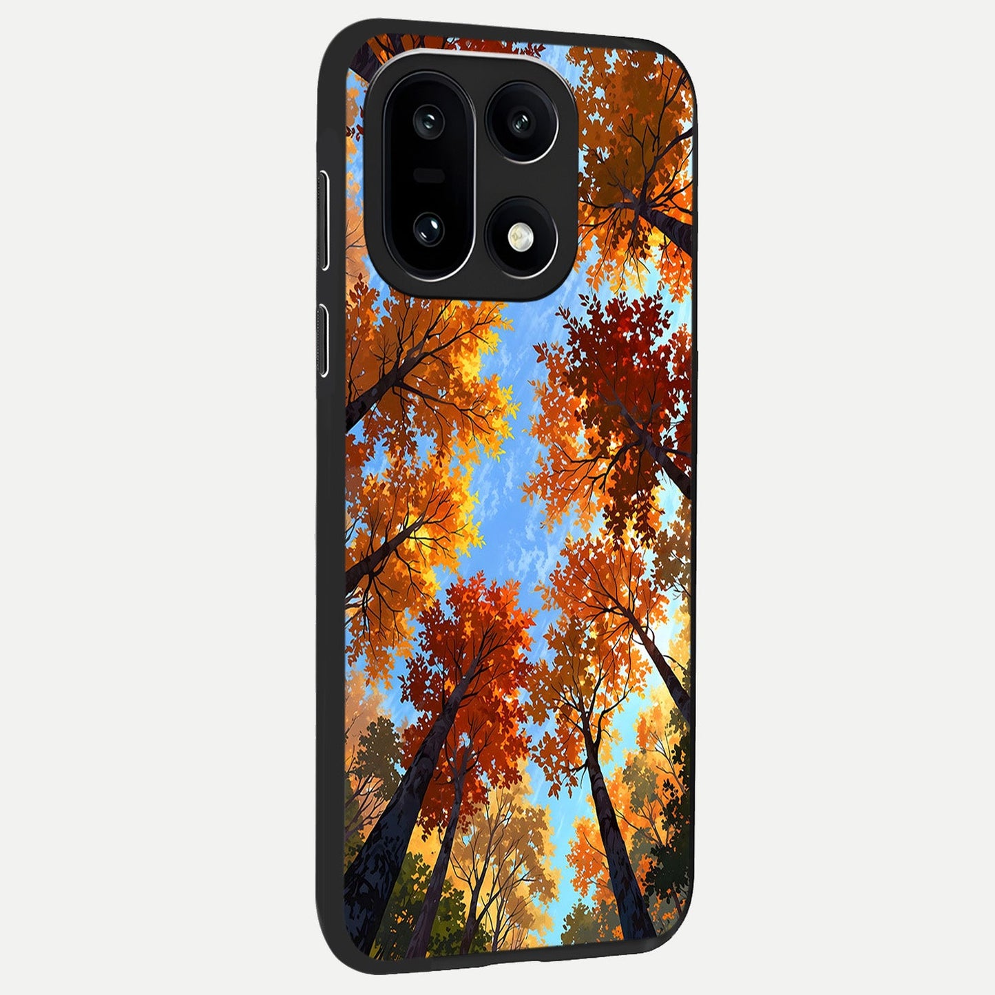Autumn Sky Rise back cover For Oneplus 15 slim fit glass case with vibrant aesthetic design