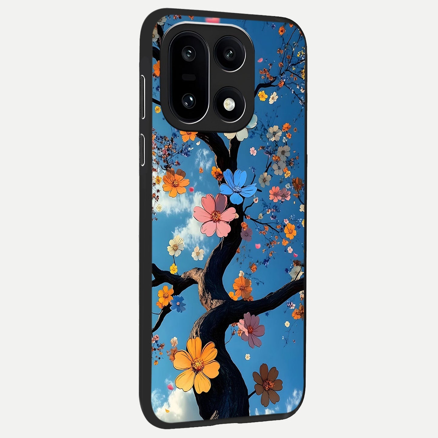 Blossom Dream Sky back cover For Oneplus 15 slim fit glass case with vibrant aesthetic design