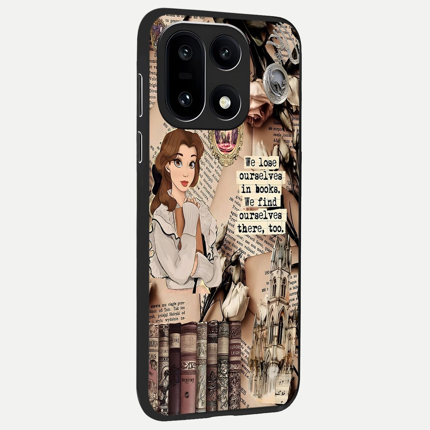 Bookish Dream World back cover For Oneplus 15 slim fit glass case with vibrant aesthetic design