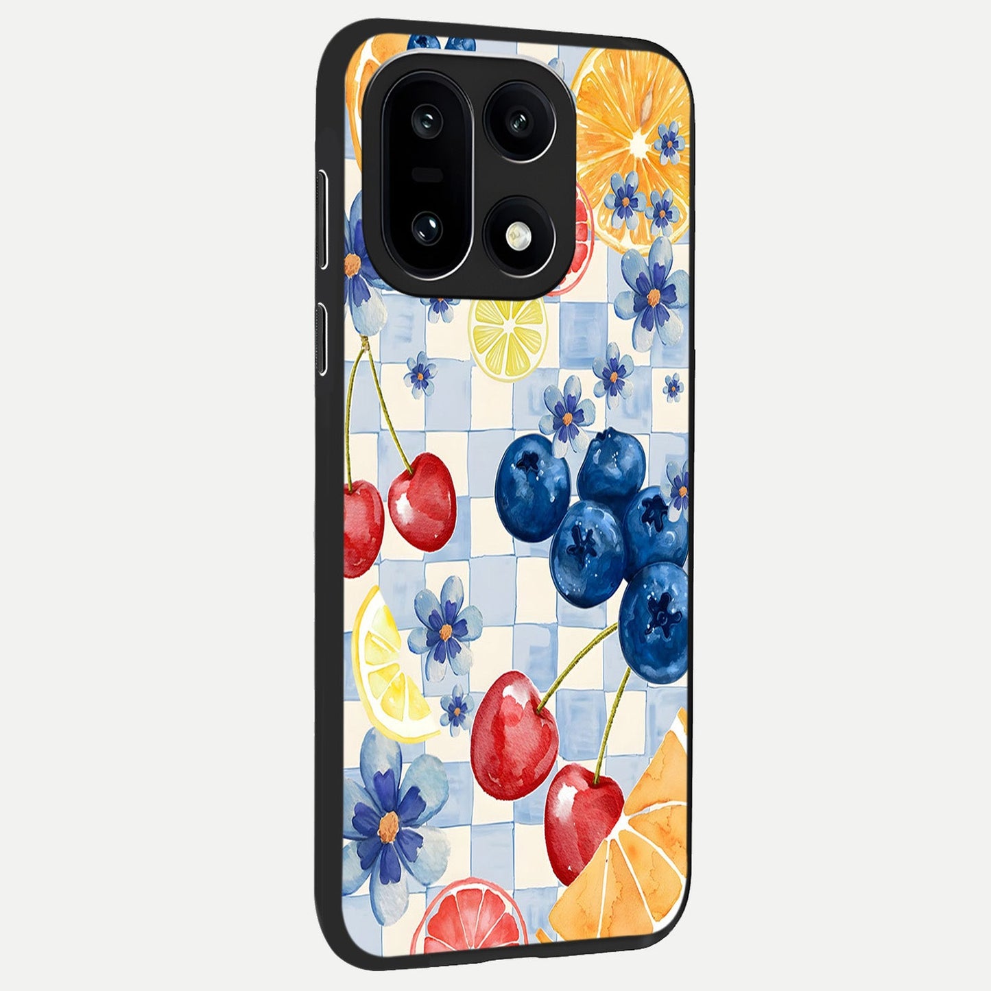 Citrus Bloom Joy back cover For Oneplus 15 slim fit glass case with vibrant aesthetic design