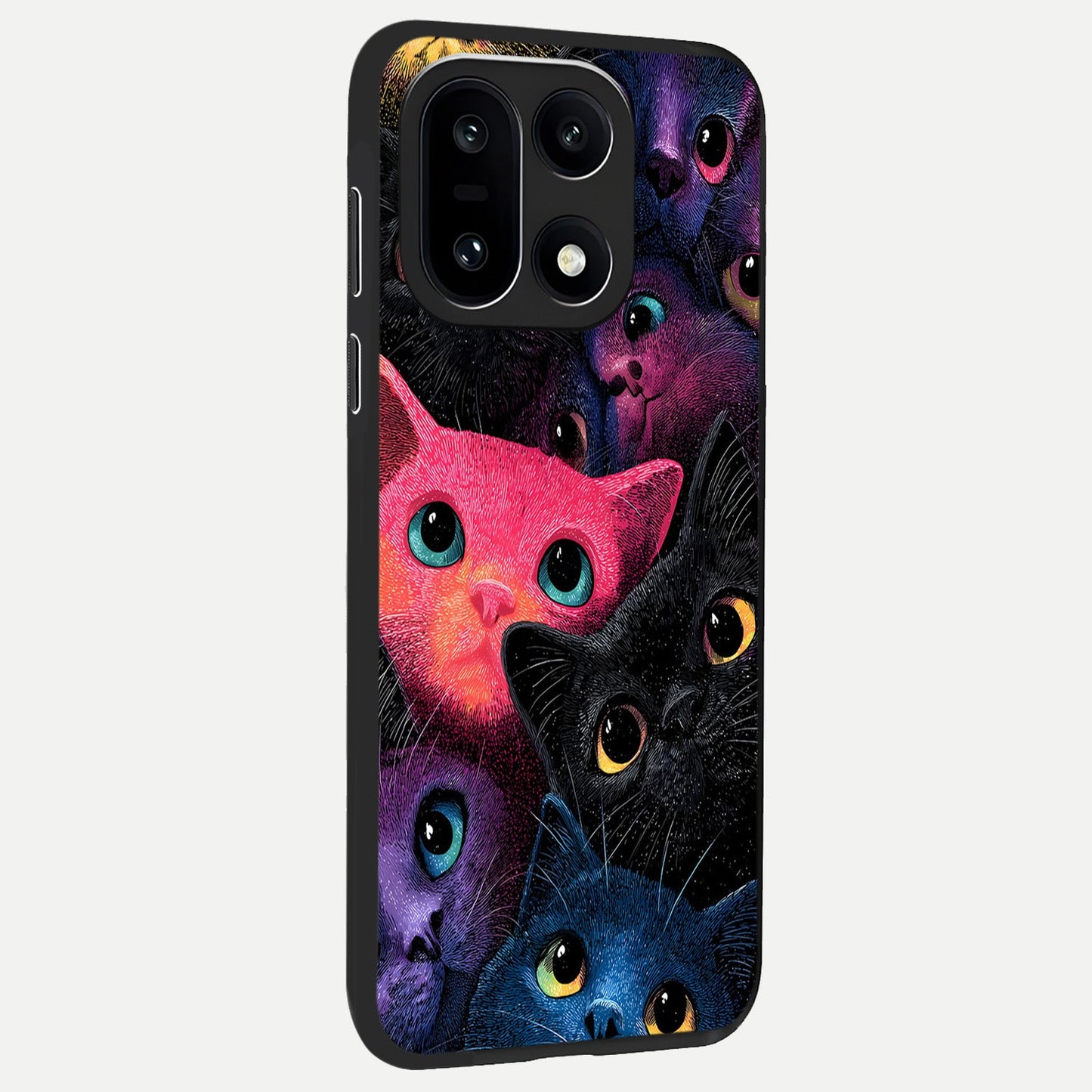 Cosmic Cats Dreams back cover For Oneplus 15 slim fit glass case with vibrant aesthetic design