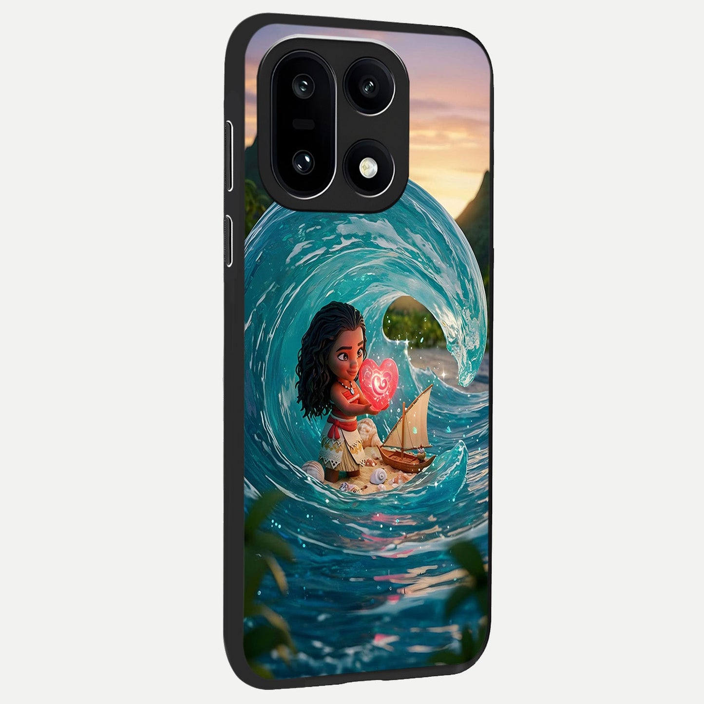 Heart of Ocean back cover For Oneplus 15 slim fit glass case with vibrant aesthetic design