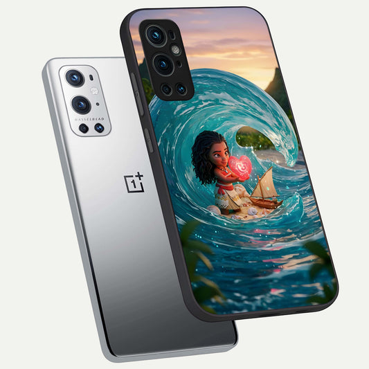 Heart of Ocean phone case For OnePlus 9 Pro showing premium glass back cover with detailed artwork