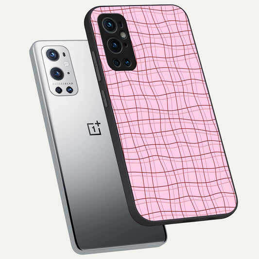 Soft Grid Bliss phone case For OnePlus 9 Pro showing premium glass back cover with detailed artwork