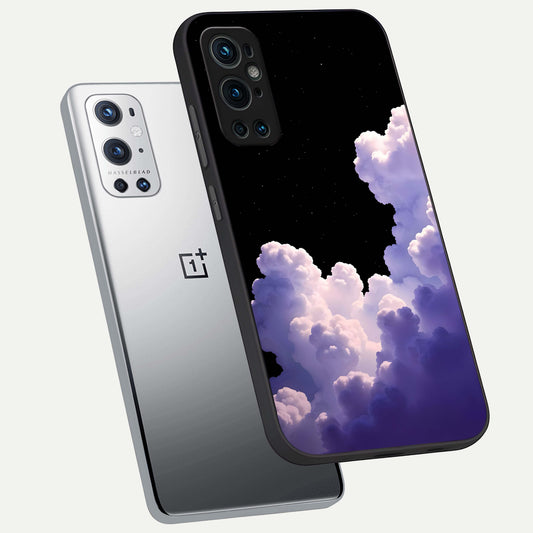 Starlit Night Whispers phone case For OnePlus 9 Pro showing premium glass back cover with detailed artwork