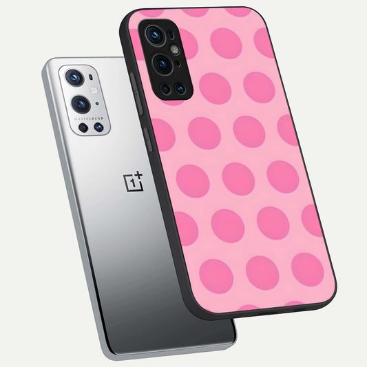 Sweet Dot Dreams phone case For OnePlus 9 Pro showing premium glass back cover with detailed artwork