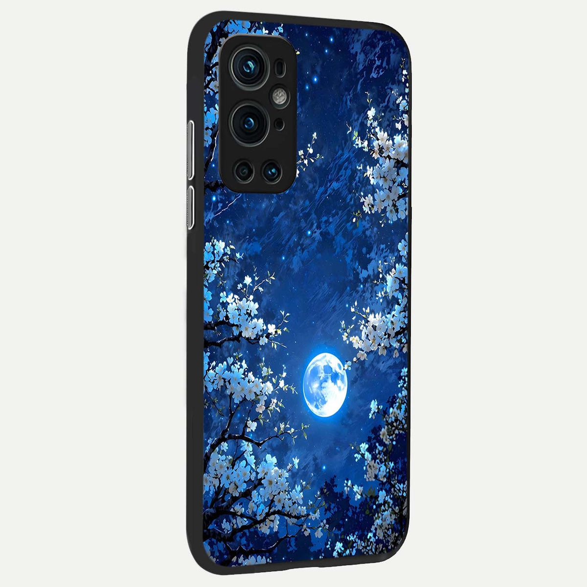 Blossom Moonlight Sky back cover For OnePlus 9 Pro slim fit glass case with vibrant aesthetic design