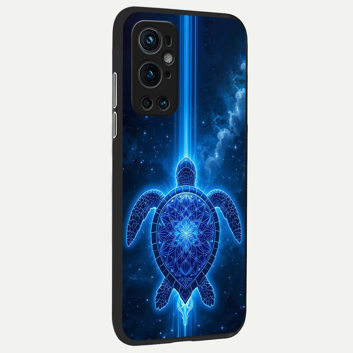 Blue Galaxy Turtle back cover For OnePlus 9 Pro slim fit glass case with vibrant aesthetic design