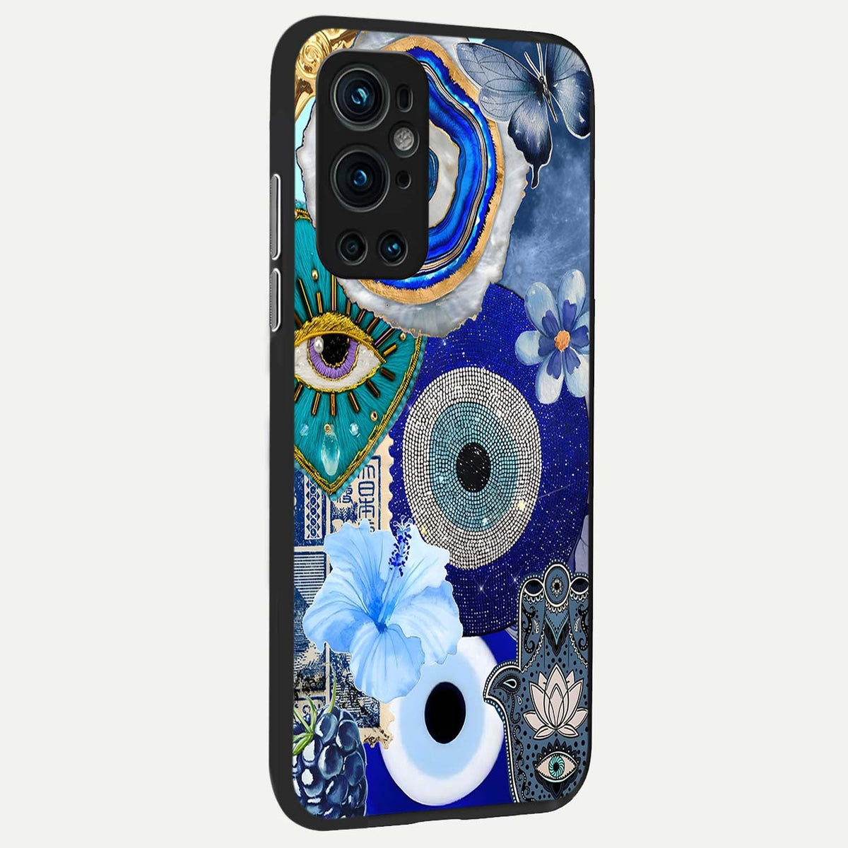 Celestial Blue Vision back cover For OnePlus 9 Pro slim fit glass case with vibrant aesthetic design