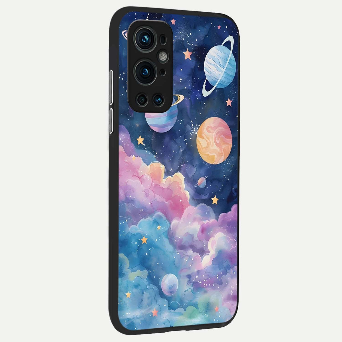 Cosmic Planet Dreams back cover For OnePlus 9 Pro slim fit glass case with vibrant aesthetic design