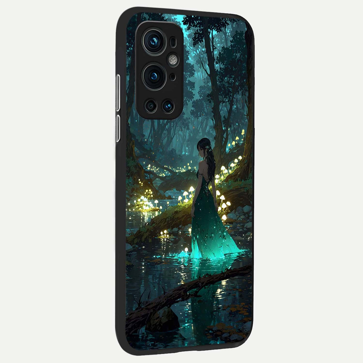 Enchanted Forest Glow back cover For OnePlus 9 Pro slim fit glass case with vibrant aesthetic design