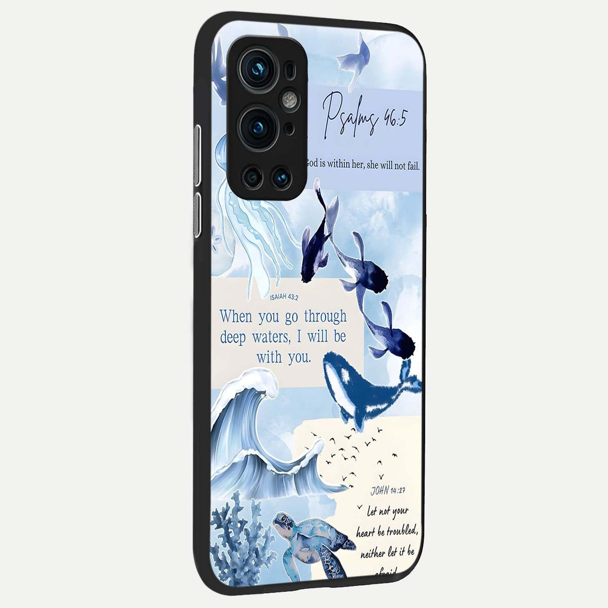 Faithful Ocean Promise back cover For OnePlus 9 Pro slim fit glass case with vibrant aesthetic design