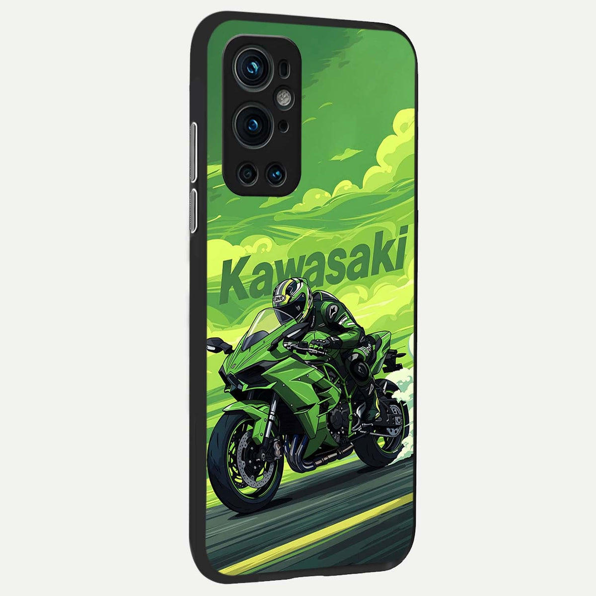 Greenery Sky back cover For OnePlus 9 Pro slim fit glass case with vibrant aesthetic design