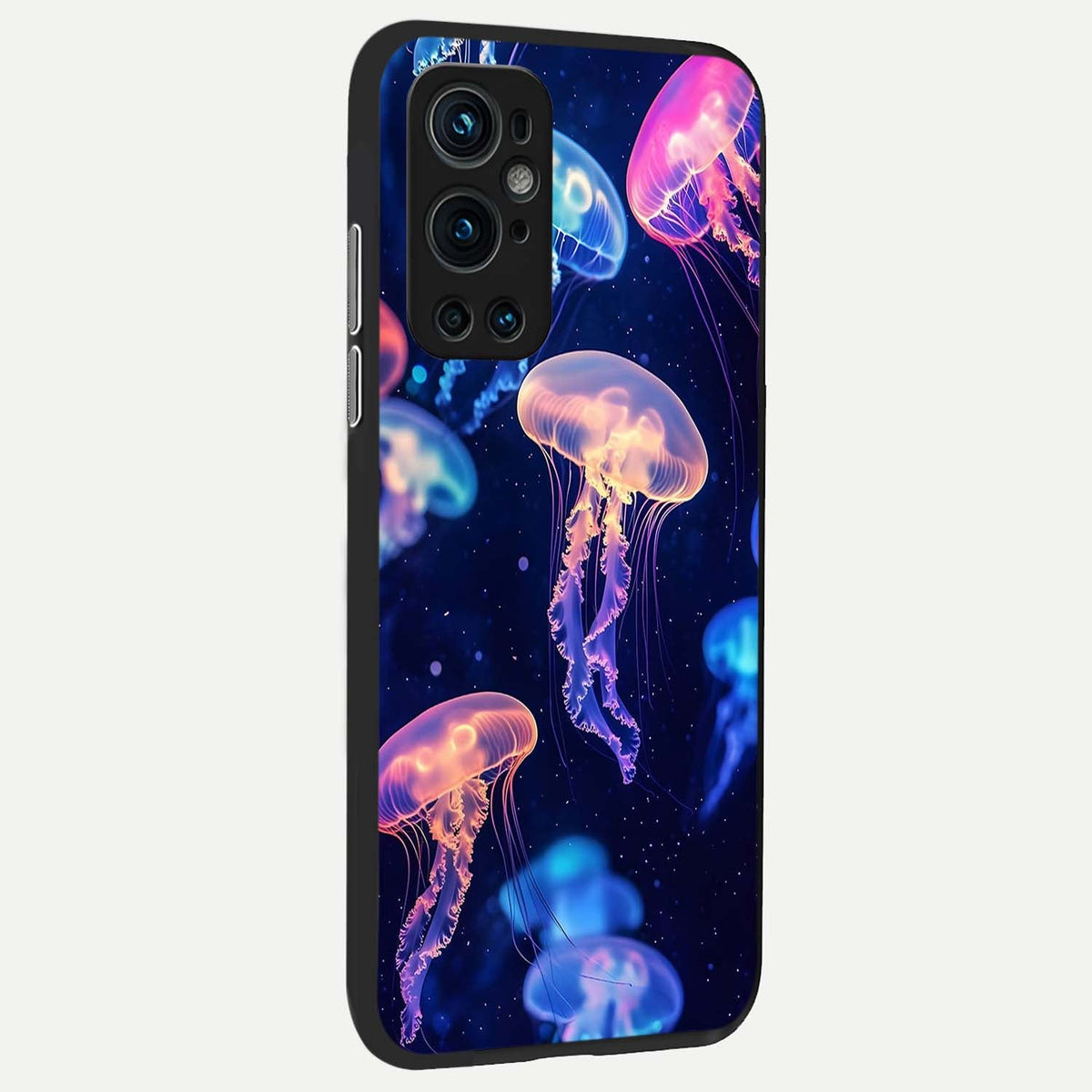 Jellyfish Pattern back cover For OnePlus 9 Pro slim fit glass case with vibrant aesthetic design