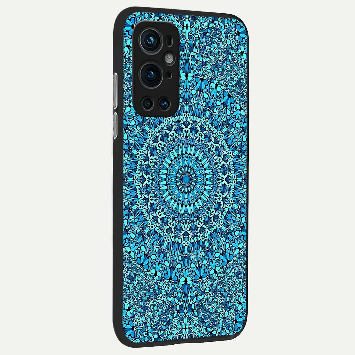 Ocean Bloom Mandala back cover For OnePlus 9 Pro slim fit glass case with vibrant aesthetic design