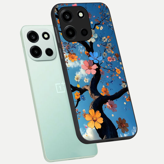 Blossom Dream Sky phone case For Oneplus Nord 6 showing premium glass back cover with detailed artwork