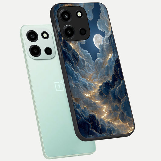 Celestial Cloud Road phone case For Oneplus Nord 6 showing premium glass back cover with detailed artwork