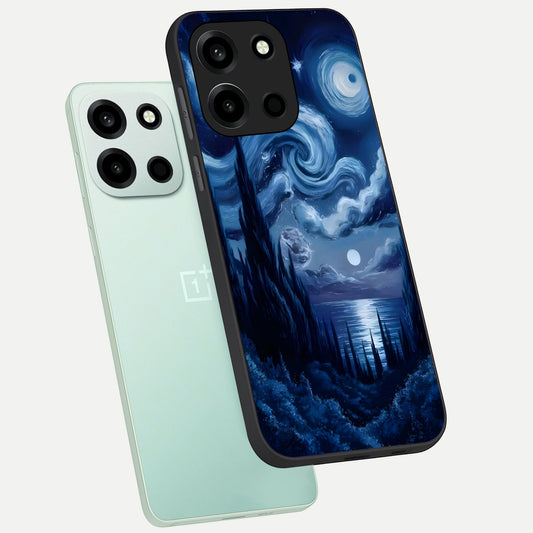 Celestial Dream Van Gogh phone case For Oneplus Nord 6 showing premium glass back cover with detailed artwork