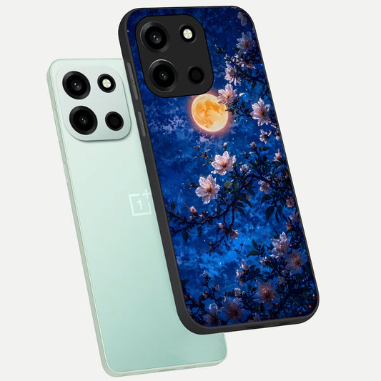 Moonlit Blossoms Night phone case For Oneplus Nord 6 showing premium glass back cover with detailed artwork