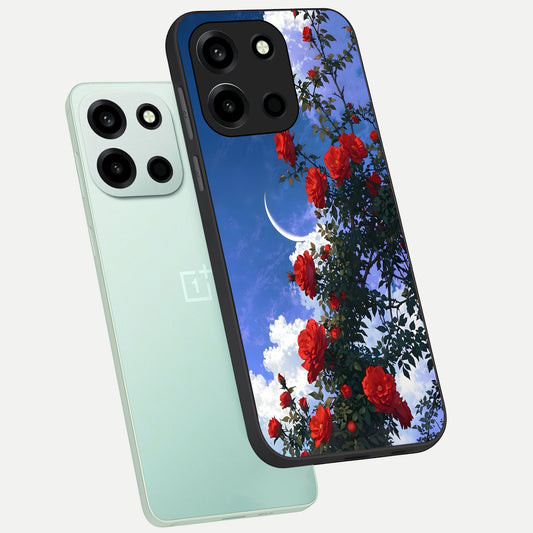 Rose Drift Flowers phone case For Oneplus Nord 6 showing premium glass back cover with detailed artwork