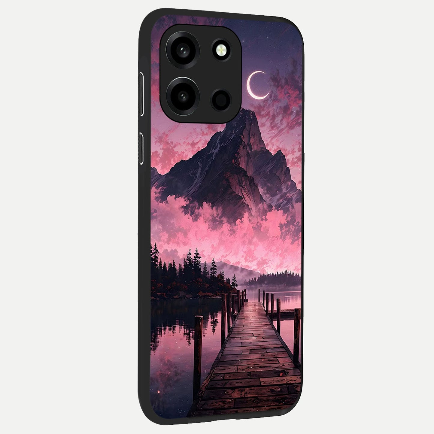 Beautiful Mountain View back cover For Oneplus Nord 6 slim fit glass case with vibrant aesthetic design