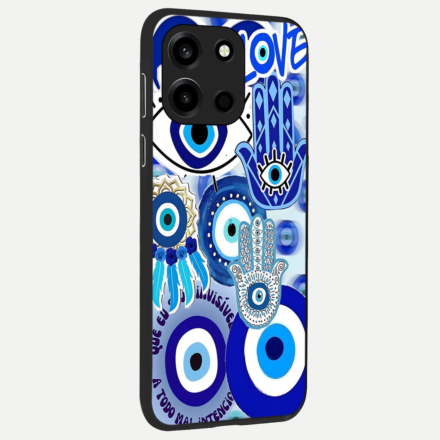 Evil Eyes Dream back cover For Oneplus Nord 6 slim fit glass case with vibrant aesthetic design