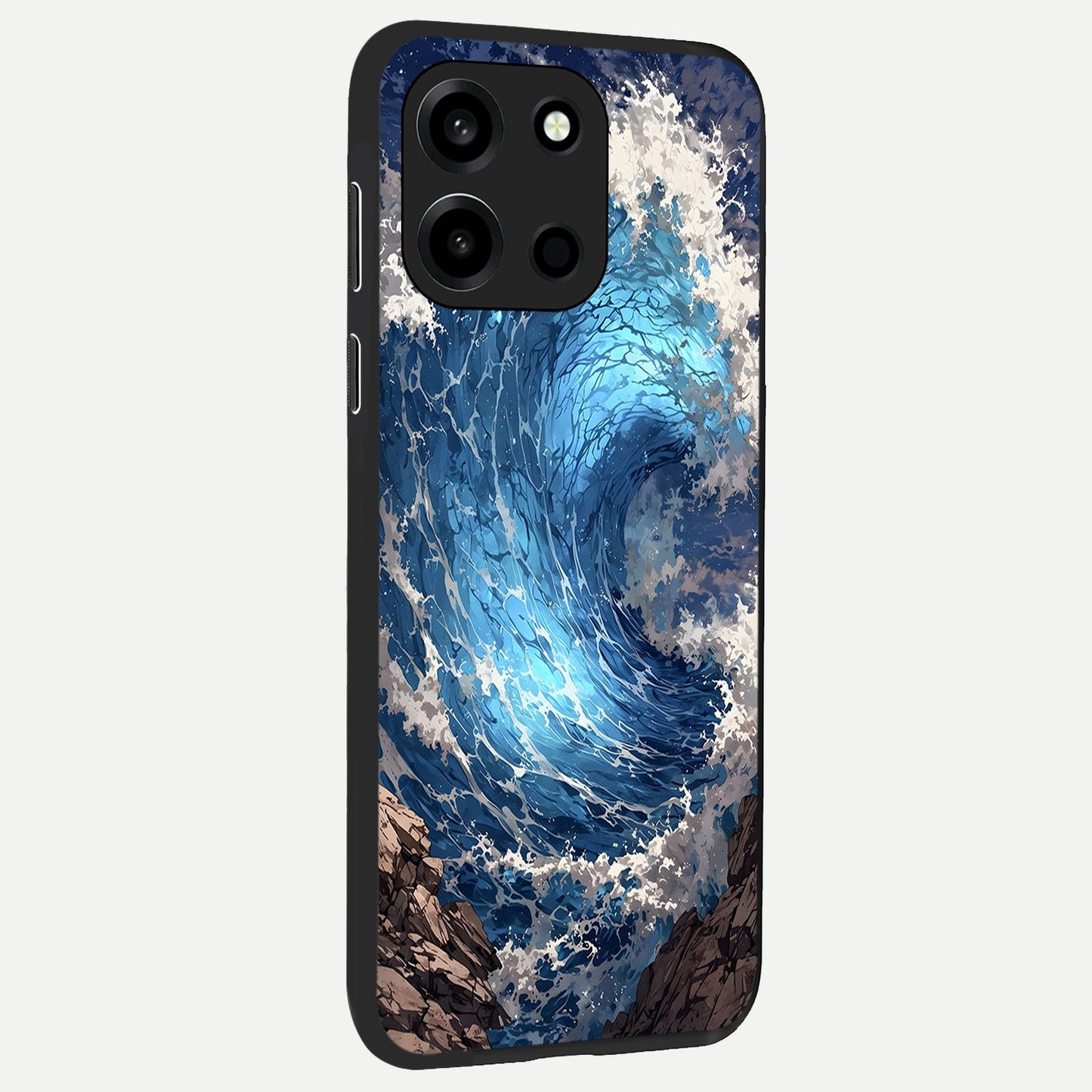 Giant Ocean Wave back cover For Oneplus Nord 6 slim fit glass case with vibrant aesthetic design