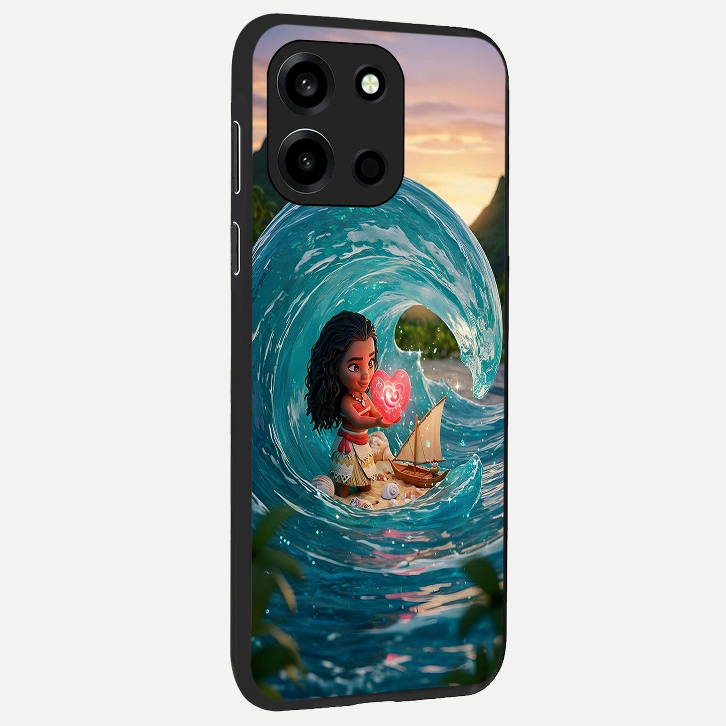 Heart of Ocean back cover For Oneplus Nord 6 slim fit glass case with vibrant aesthetic design