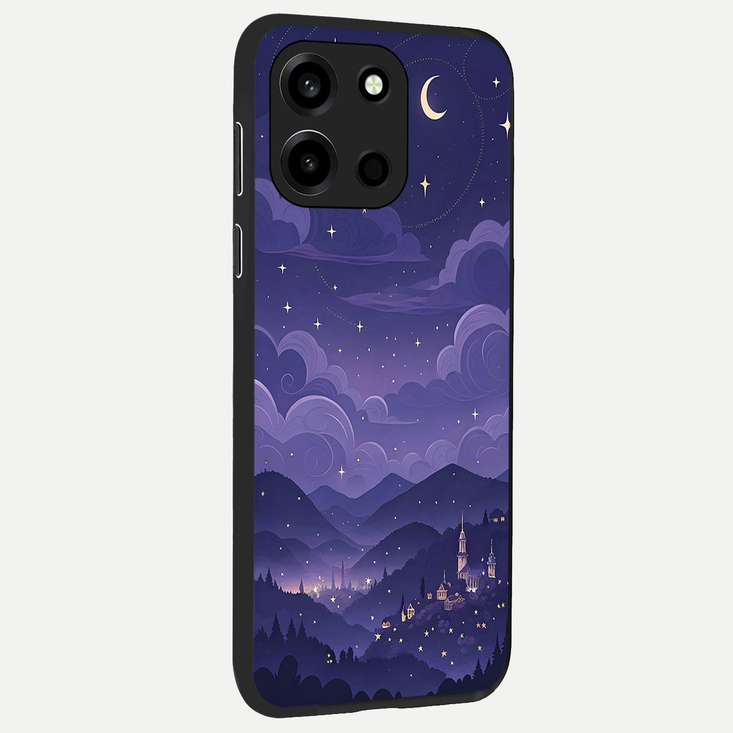 Minimal Night View back cover For Oneplus Nord 6 slim fit glass case with vibrant aesthetic design