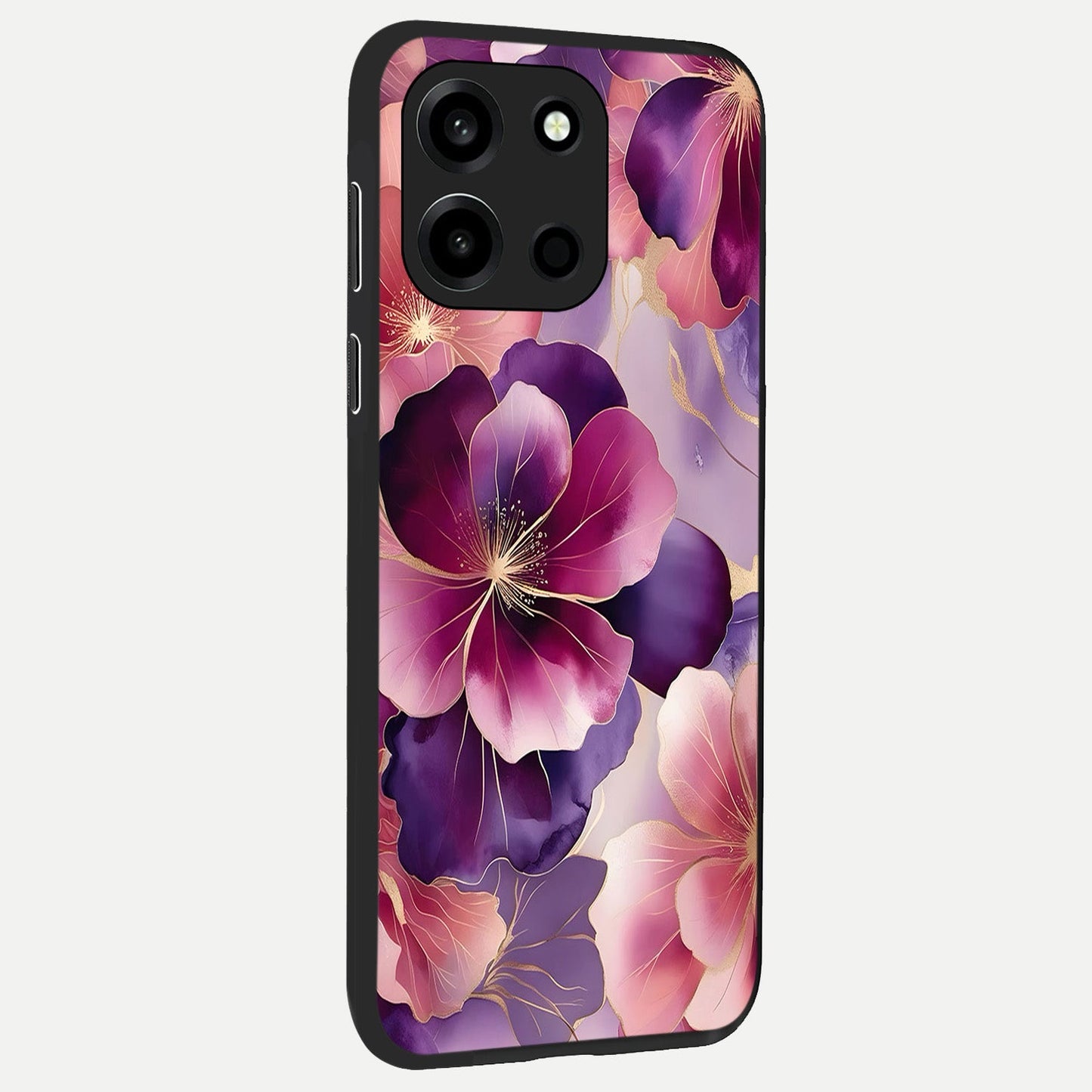 Pink Bouquet Florals back cover For Oneplus Nord 6 slim fit glass case with vibrant aesthetic design