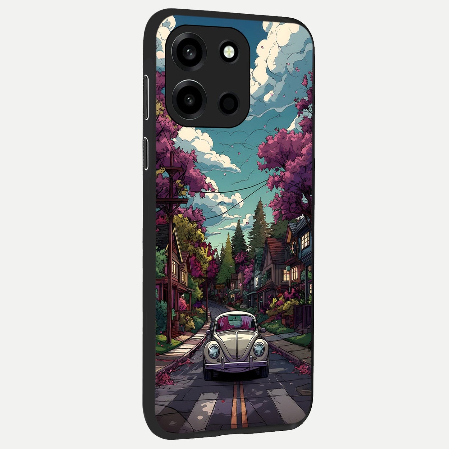 Vintage Street Drive back cover For Oneplus Nord 6 slim fit glass case with vibrant aesthetic design