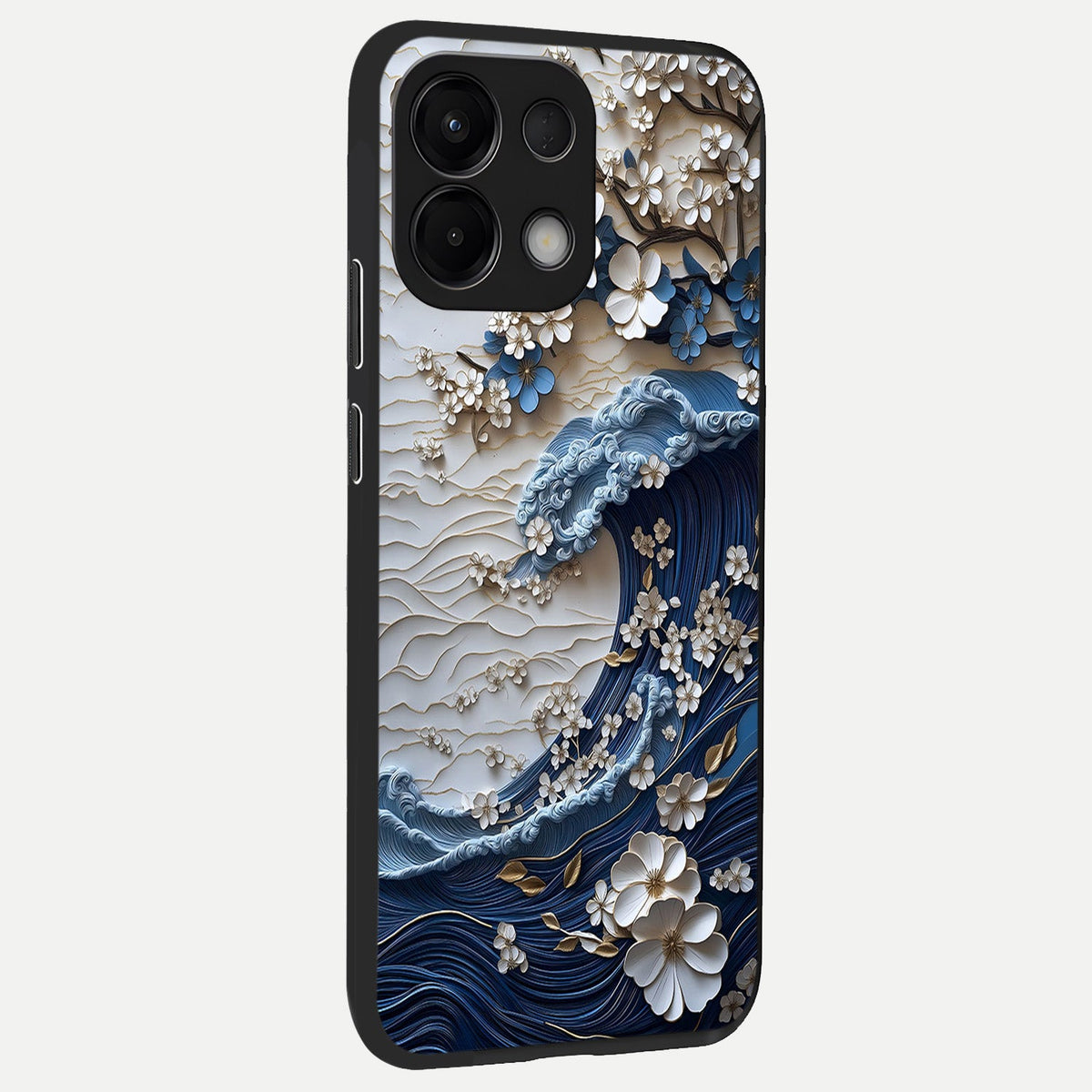 Blossom Wave Art back cover For Oppo K13 5G slim fit glass case with vibrant aesthetic design