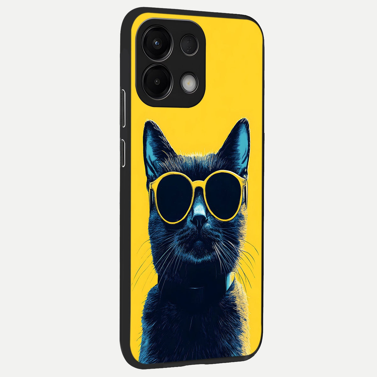 Cool Cat Vibes back cover For Oppo K13 5G slim fit glass case with vibrant aesthetic design
