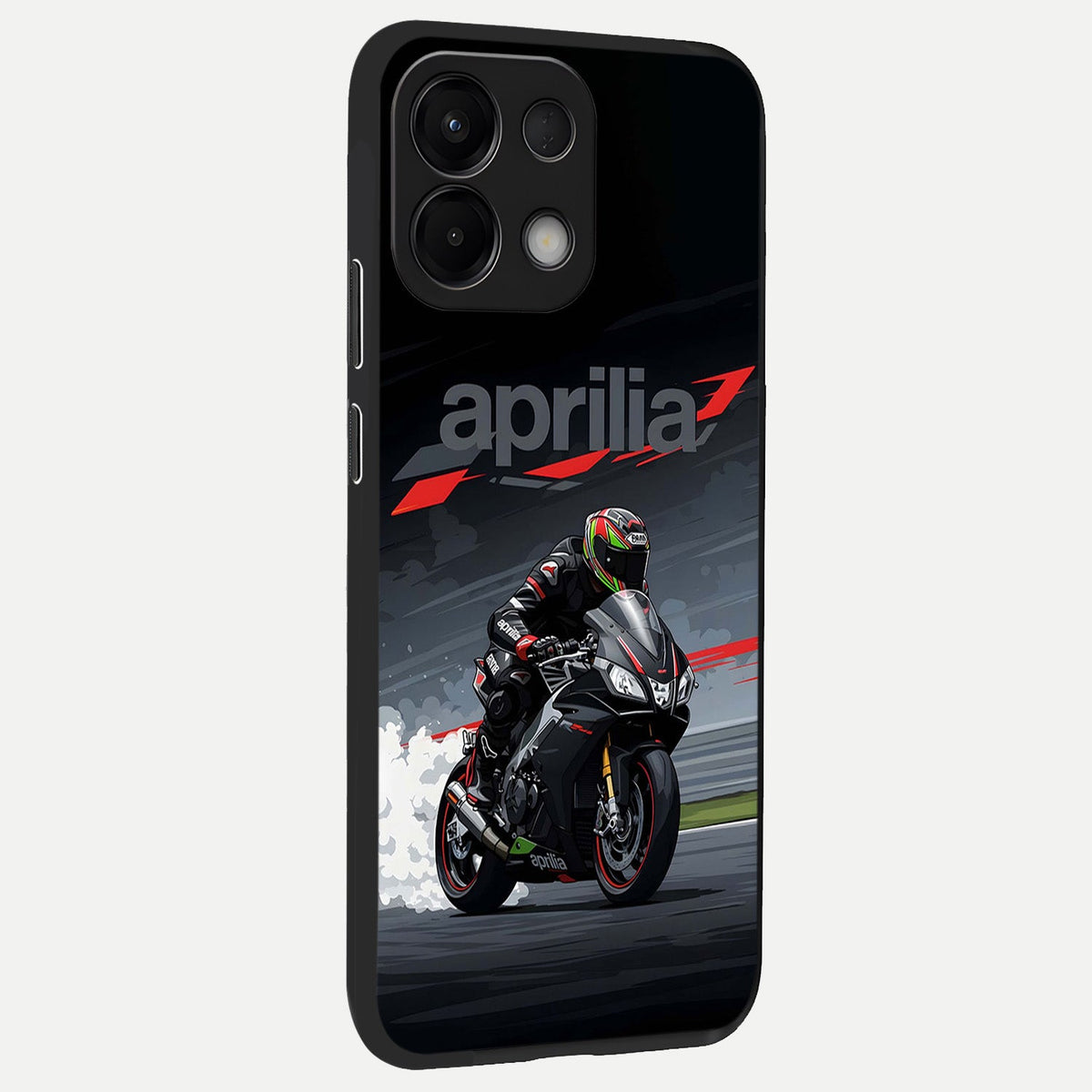 Dark Aprilla back cover For Oppo K13 5G slim fit glass case with vibrant aesthetic design