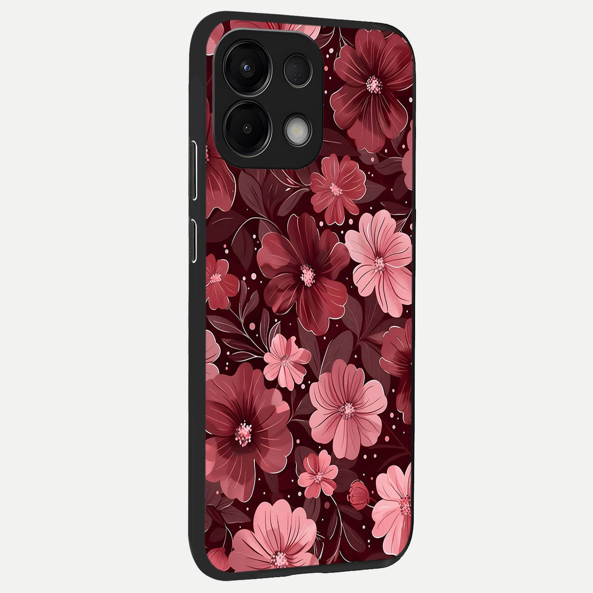 Flower Blush Bloom back cover For Oppo K13 5G slim fit glass case with vibrant aesthetic design