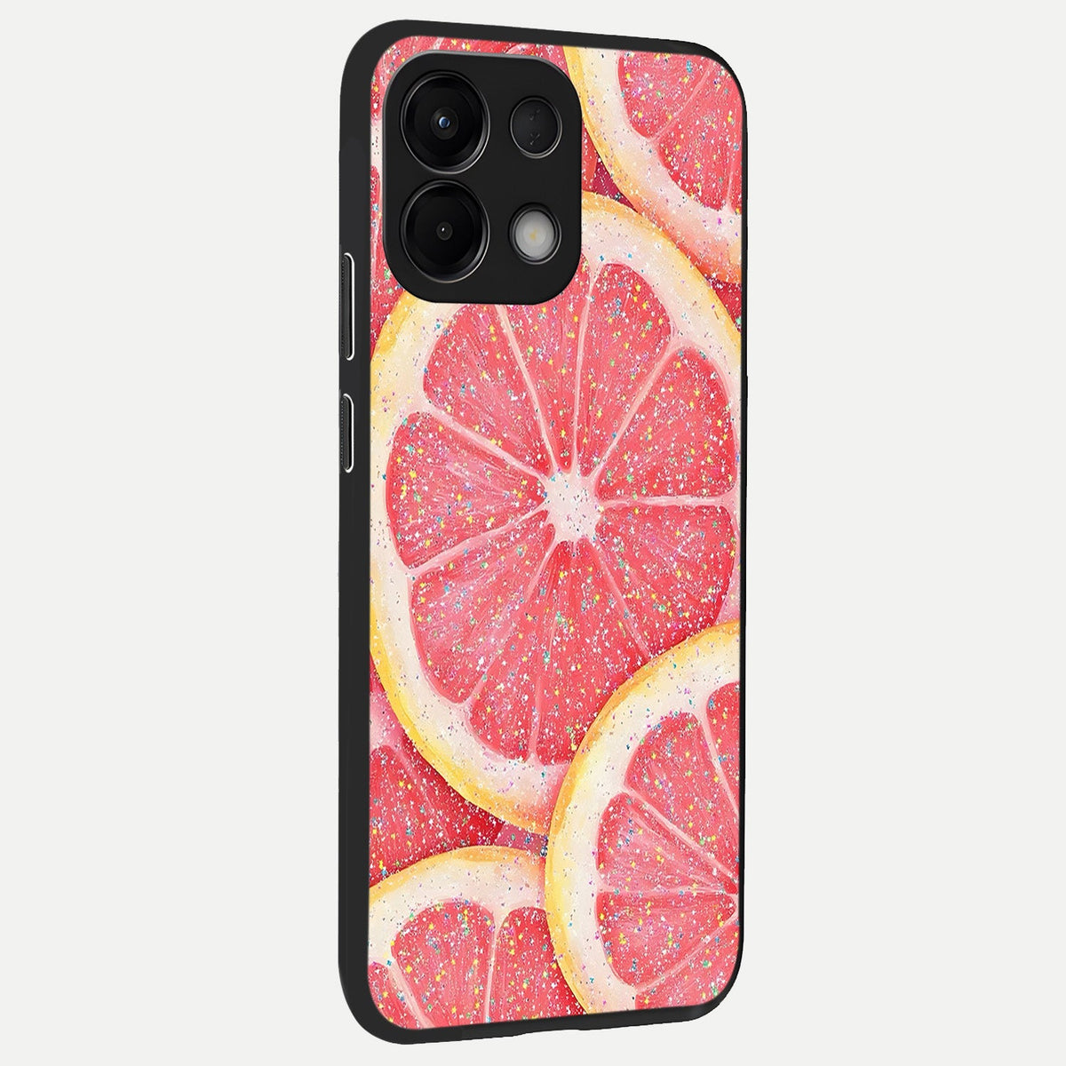 Glitter Grapefruit back cover For Oppo K13 5G slim fit glass case with vibrant aesthetic design
