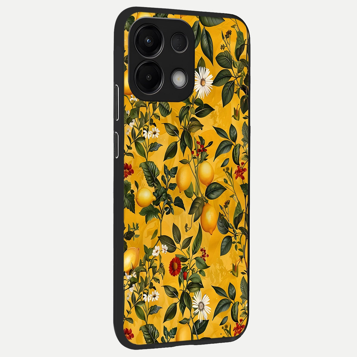 Golden Lemon Field back cover For Oppo K13 5G slim fit glass case with vibrant aesthetic design