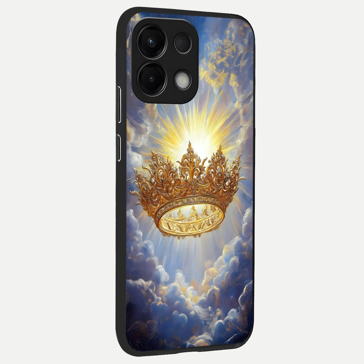 Heavenly Crown Light back cover For Oppo K13 5G slim fit glass case with vibrant aesthetic design