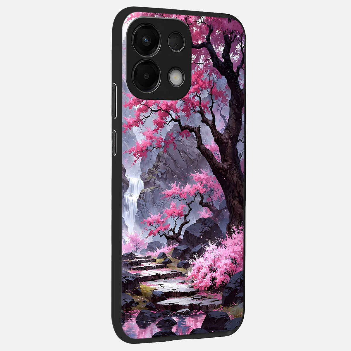 Pink Sunflower Glow back cover For Oppo K13 5G slim fit glass case with vibrant aesthetic design