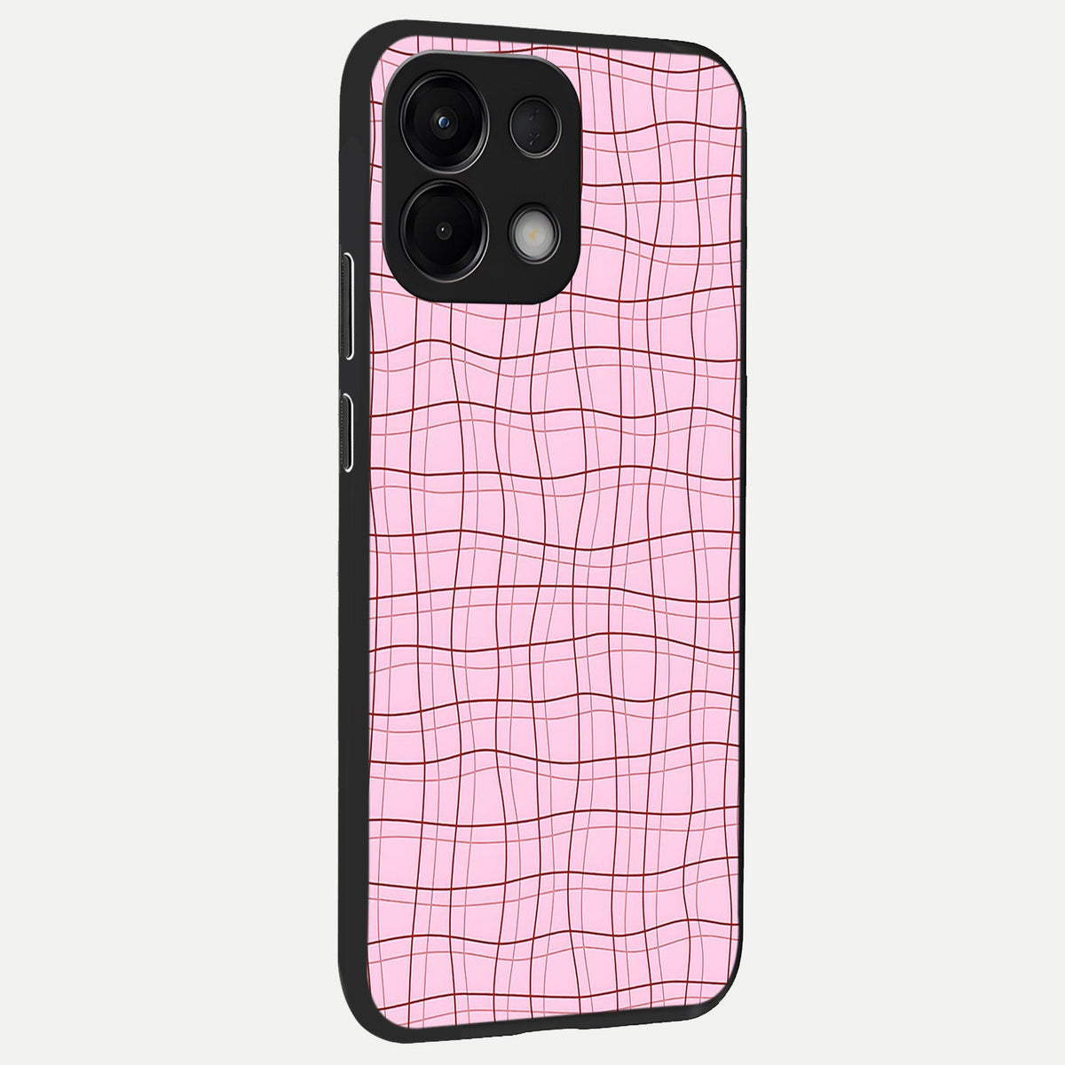 Soft Grid Bliss back cover For Oppo K13 5G slim fit glass case with vibrant aesthetic design