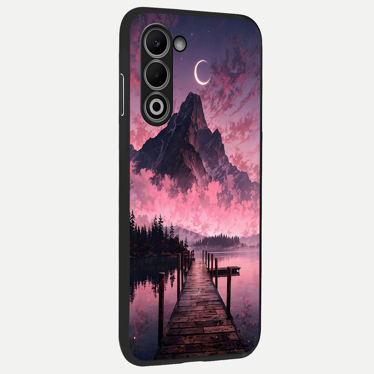 Beautiful Mountain View back cover For Oppo A5 5G slim fit glass case with vibrant aesthetic design