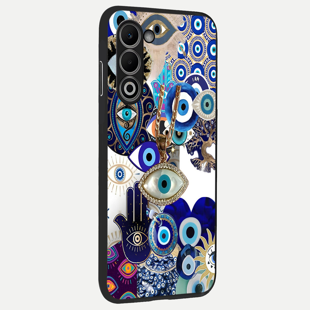Mystic Charm Eye back cover For Oppo A5 5G slim fit glass case with vibrant aesthetic design