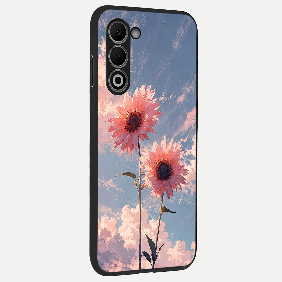 Sun Moon Balance back cover For Oppo A5 5G slim fit glass case with vibrant aesthetic design