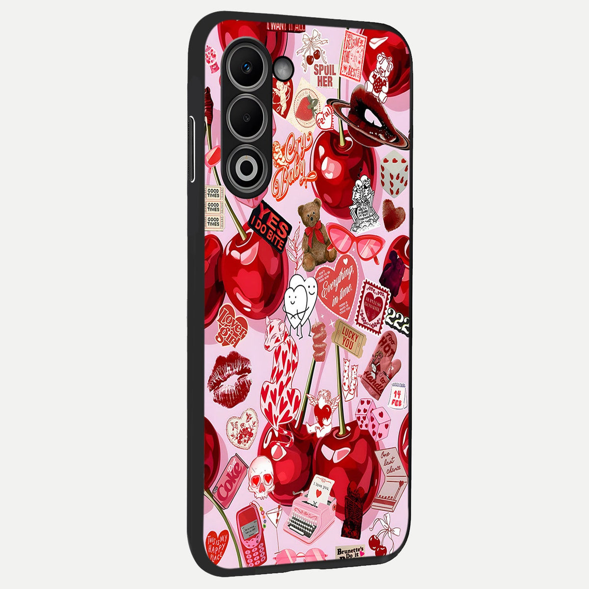 Sweet Cherry Chaos back cover For Oppo A5 5G slim fit glass case with vibrant aesthetic design