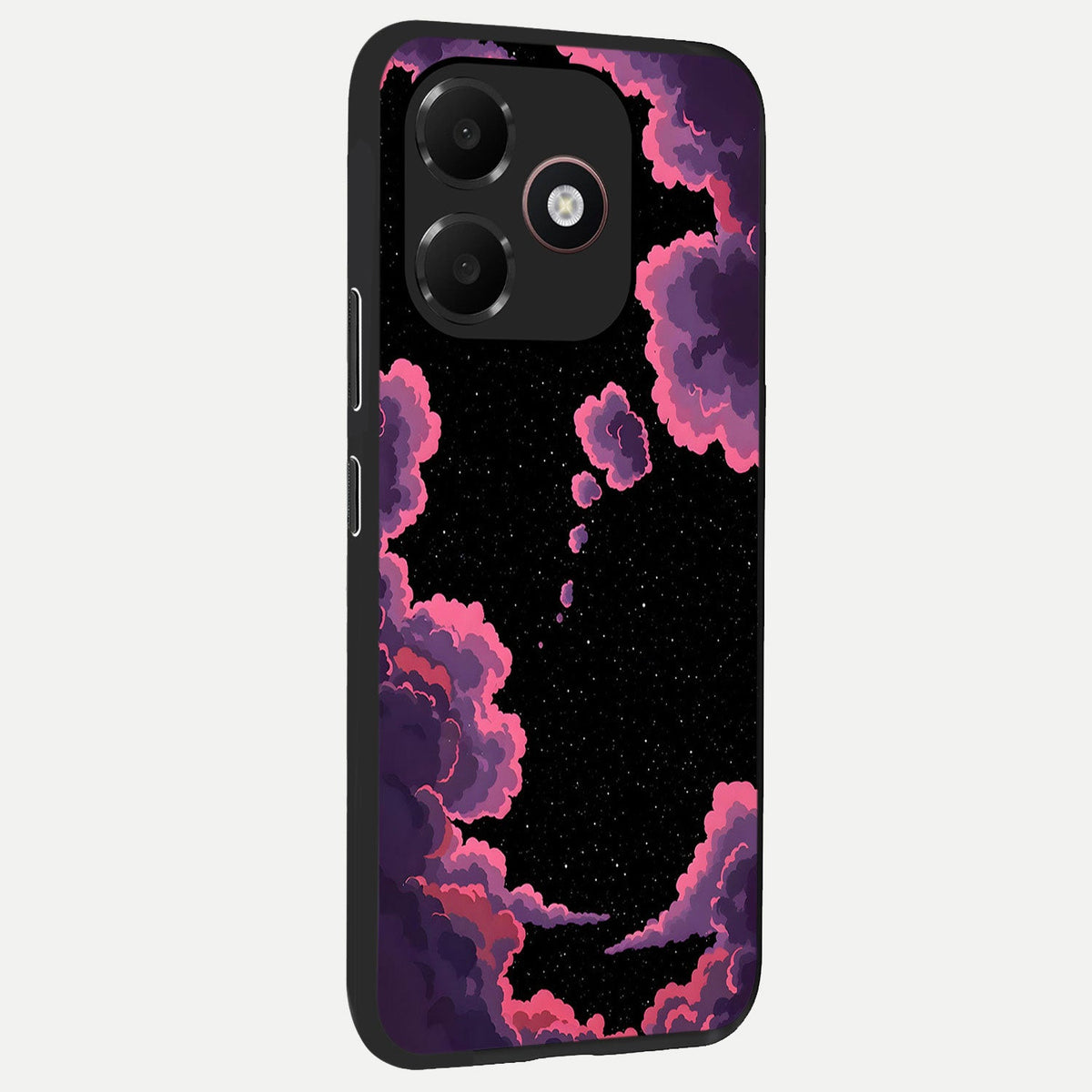 Cosmic Cloud Journey back cover For Oppo A6C 5G slim fit glass case with vibrant aesthetic design