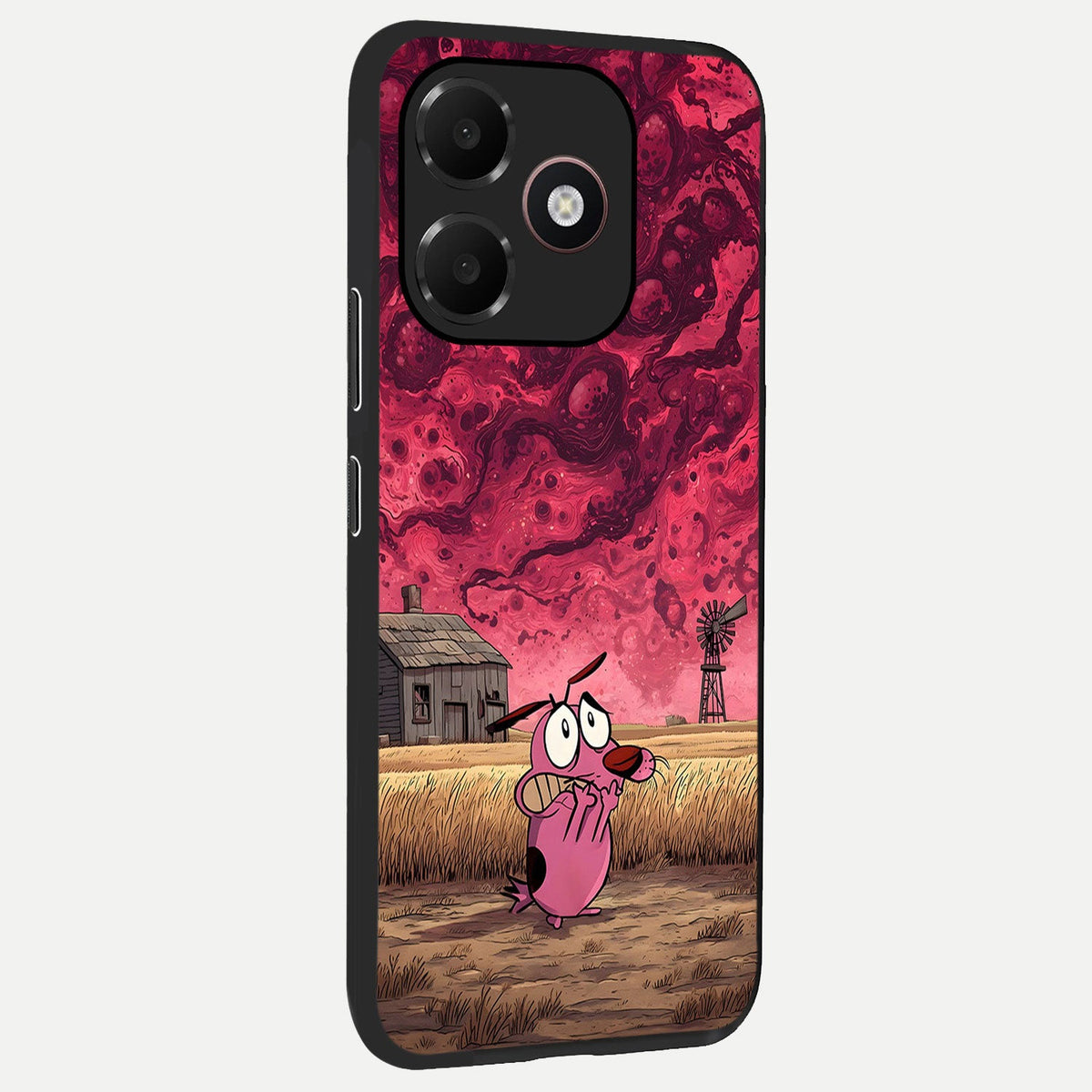 Courage Under Sky back cover For Oppo A6C 5G slim fit glass case with vibrant aesthetic design
