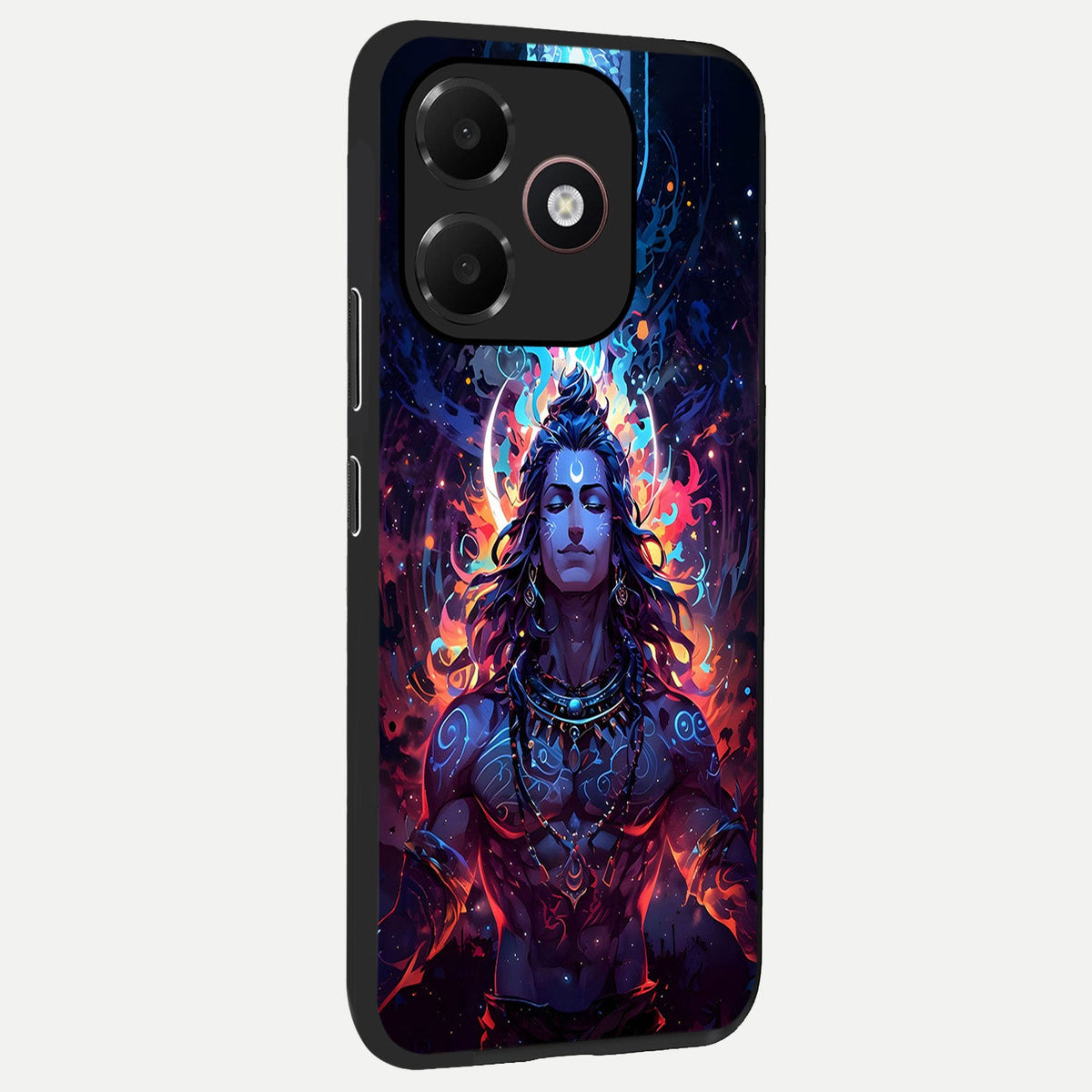 Divine Fire Shiv back cover For Oppo A6C 5G slim fit glass case with vibrant aesthetic design